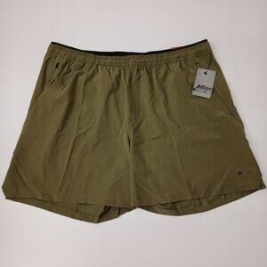 Mitre Men’s XL Elastic Waist Green Shorts With 5” Inseam NWT